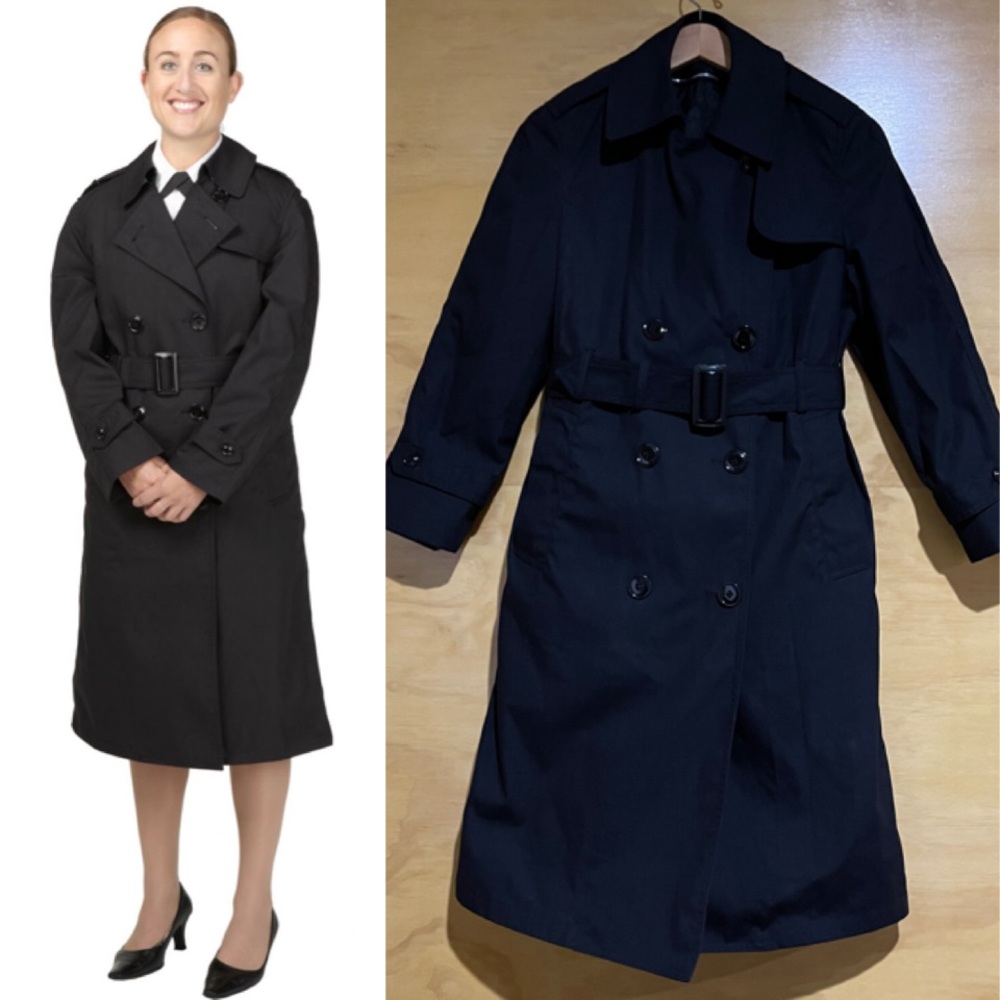 NWOT US Army DLATS Women's All Weather Coat, Black